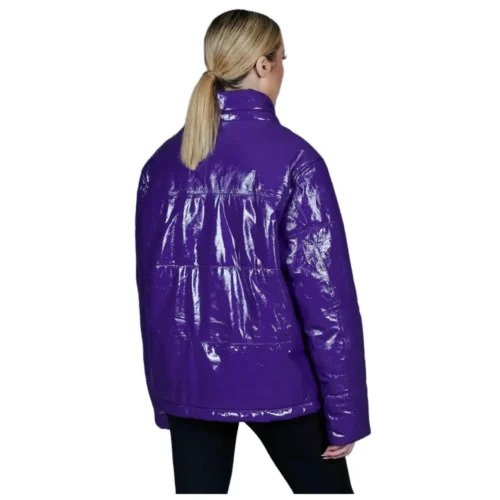 Women’s Puffer Leather Jacket
