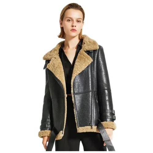 Women’s Shearling Faux Leather Jacket