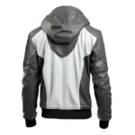 Men’s Bomber Hooded Leather Jacket