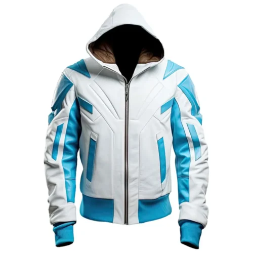 Men’s Hooded Leather Jacket