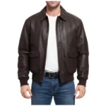 Men’s Leather Bomber Jacket