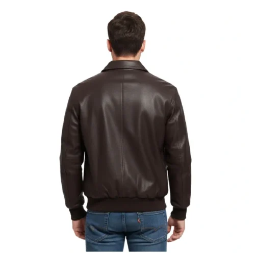 Men’s Leather Bomber Jacket