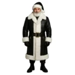 Men’s Christmas Leather Long Coat
