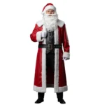 Men’s Christmas Leather Long Coat