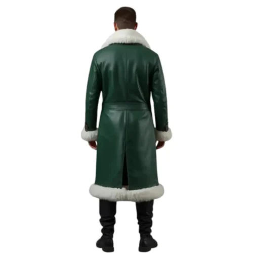 Men’s Christmas Leather Long Coat