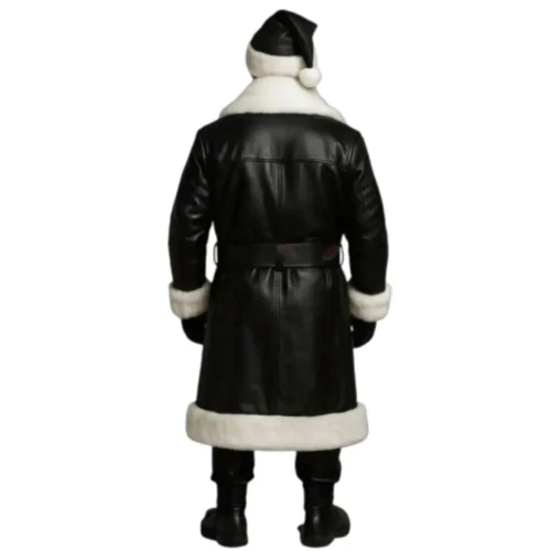 Men’s Christmas Leather Long Coat