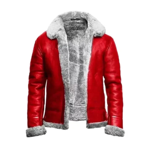 Men’s Santa Leather Bomber Jacket
