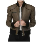 Women’s Bomber Leather Jacket