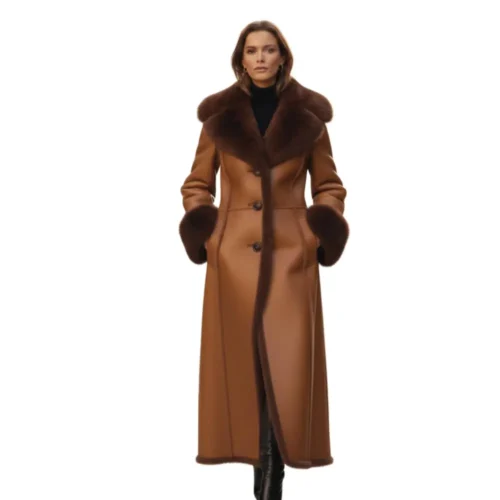 Women’s Long Leather Coat