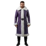 Men’s Christmas Leather Long Coat