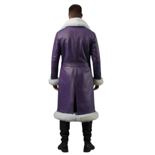 Men’s Christmas Leather Long Coat