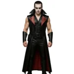 Men’s Leather Long Vest Coat