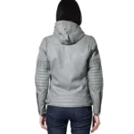 Women’s Hooded Leather Biker Jacket