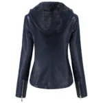 Women’s Leather Hooded Jacket