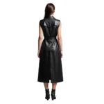 Women’s Leather Long Vest Coat