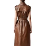 Women’s Long Coat Leather Vest