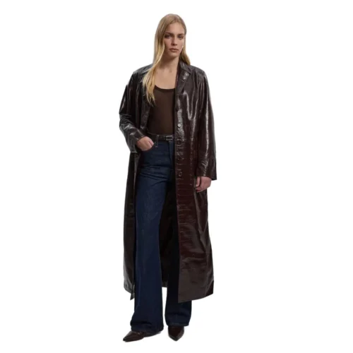 Women’s Long Leather Coat