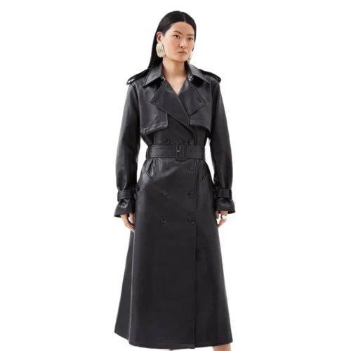 Women’s Long Leather Coat