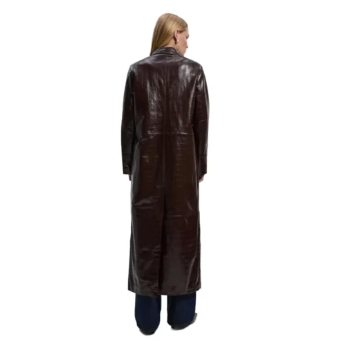 Women’s Long Leather Coat