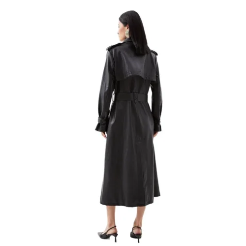 Women’s Long Leather Coat