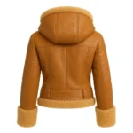 Women’s Shearling Hooded Leather Jacket