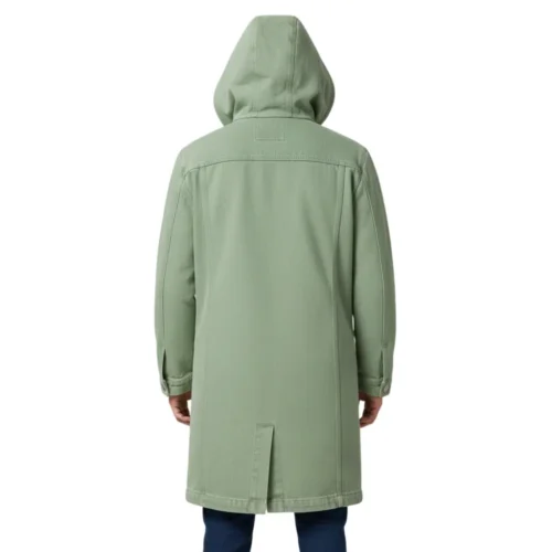Men’s Denim Hooded Long Coat
