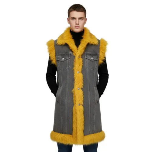 Men’s Denim Long Jacket