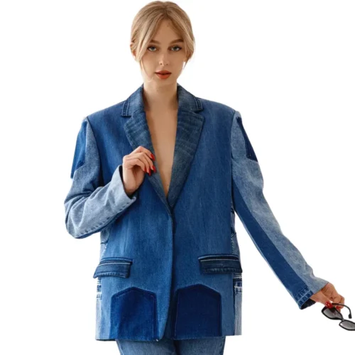 Women’s Denim Blazer Coat