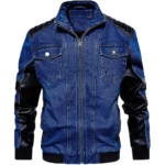 Men’s Denim Leather Jacket