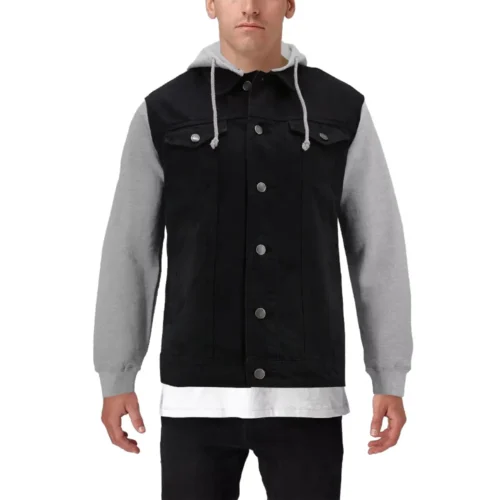 Men’s Denim Hooded Vest Jacket