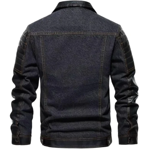 Men’s Denim Leather Jacket