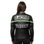 Women’s Black Leather Racing Jacket – Classic Motorsport Style