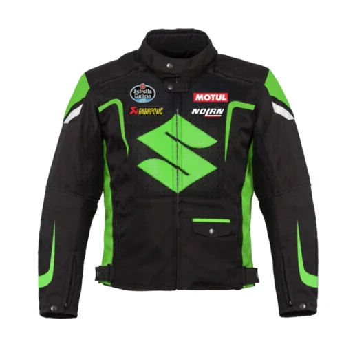 Men’s Black & Neon Green Motorsport Touring Armor Jacket