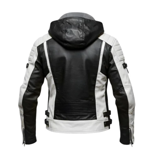 Men’s Hooded Leather Jacket