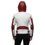 Women's Hooded Leather Jacket