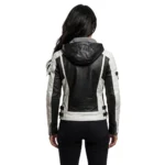Women’s Hooded Leather Jacket