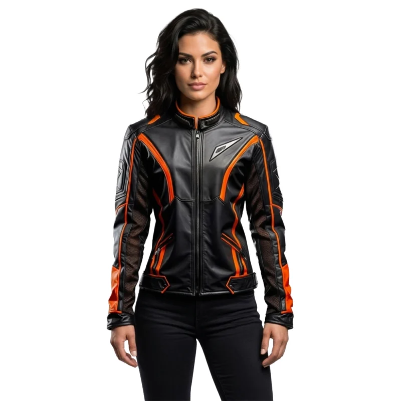 Women's Leather Biker Jacket