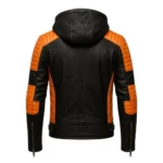 Men’s Hooded Leather Jacket
