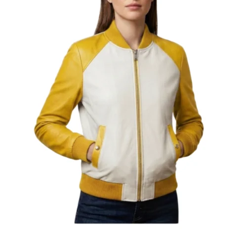 Women's Bomber Leather Jacket