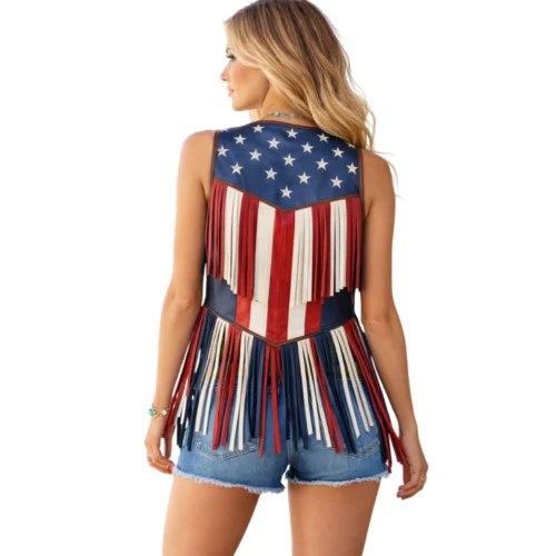 Women’s Vest Leather Jacket
