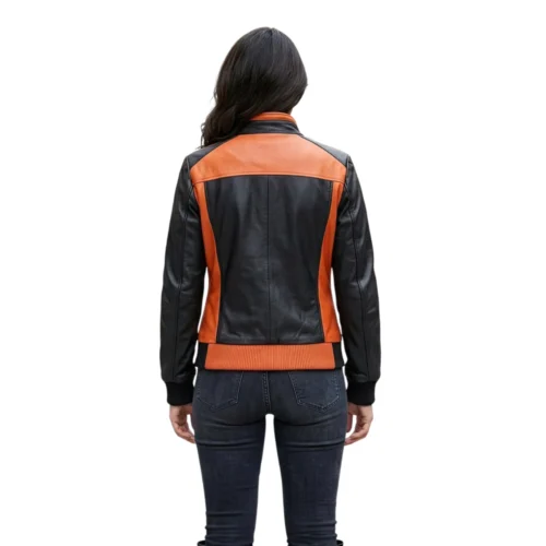 Women's Bomber Leather Jacket