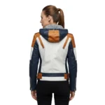 Women's Hooded Leather Jacket