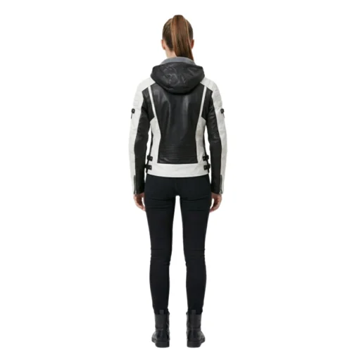 Women’s Hooded Leather Jacket