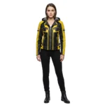 Women's Hooded Leather Jacket