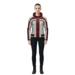 Women's Hooded Leather Jacket