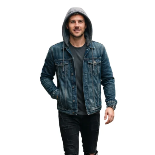 Men's Hooded Denim Jacket