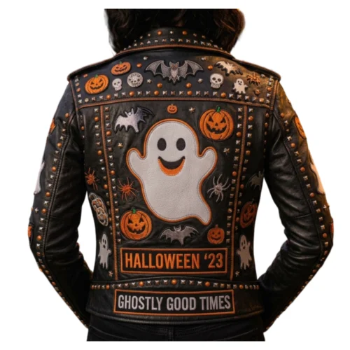 Women’s Ghostly Biker Leather Jacket