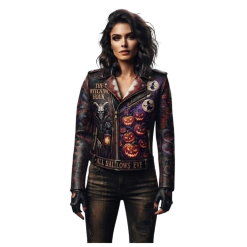 Women’s Hallows’ Biker Leather Jacket