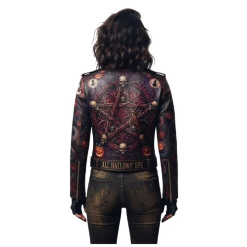 Women’s Hallows’ Biker Leather Jacket