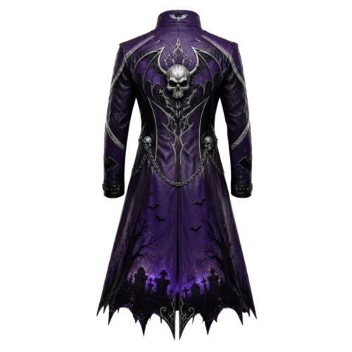 Men’s Vampire Leather Long Coat